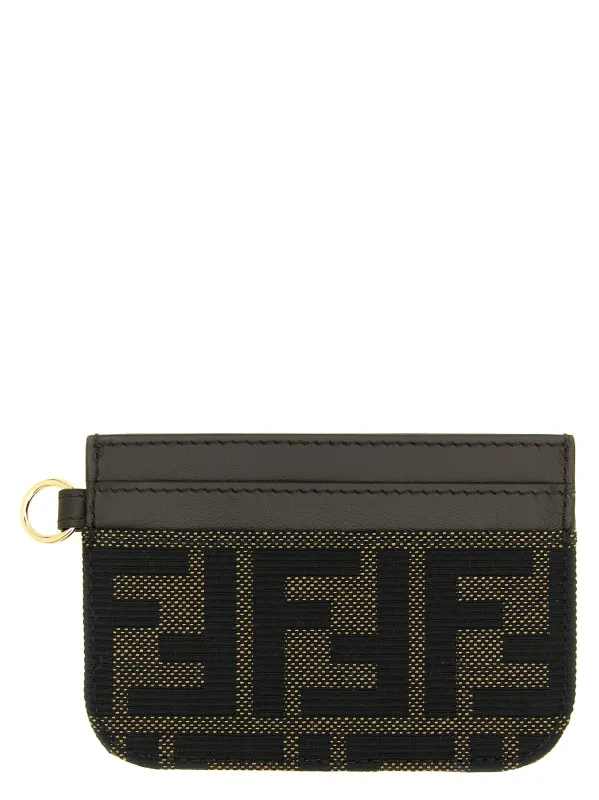 Ff Jacquard Cardholder Wallets And Card Holders Brown made by Fendi