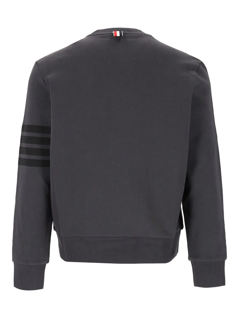 Long Sleeve Crewneck Pullover W/ Tonal Printed 4 Bar In Garment Dyed Loopback Knitwear Grey sold by Wanan Luxury product image thumbnail 2