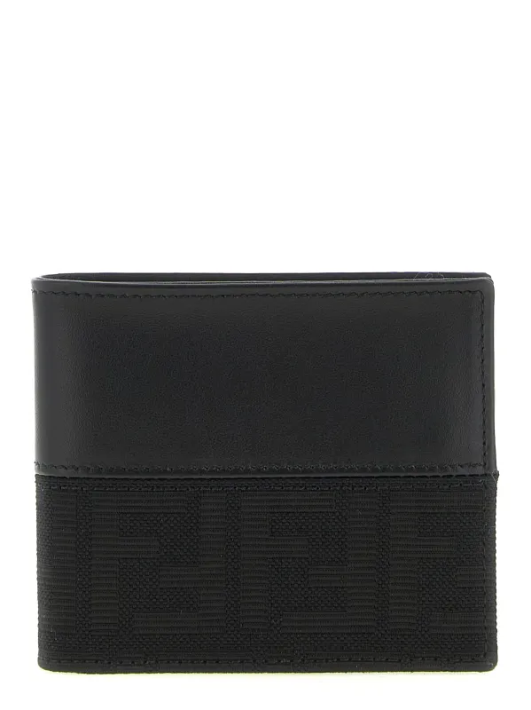 Ff Jacquard Wallet Black made by Fendi