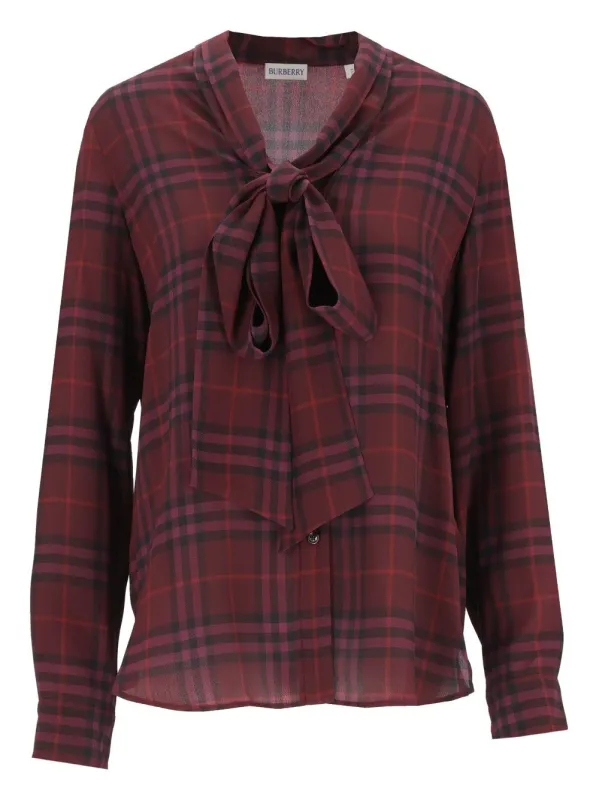 Rhiannon Chk Shirts Bordeaux made by Burberry