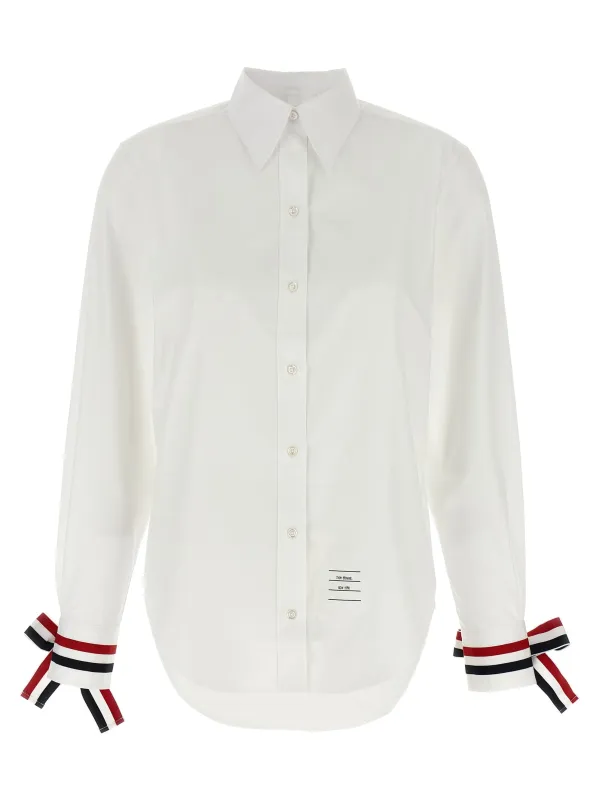 Rwb Tape Cuffs Shirt White made by Thom Browne