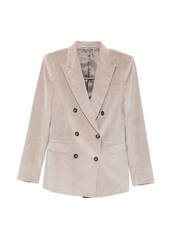 Cotton And Cashmere Double-Breasted Suit made by Tagliatore