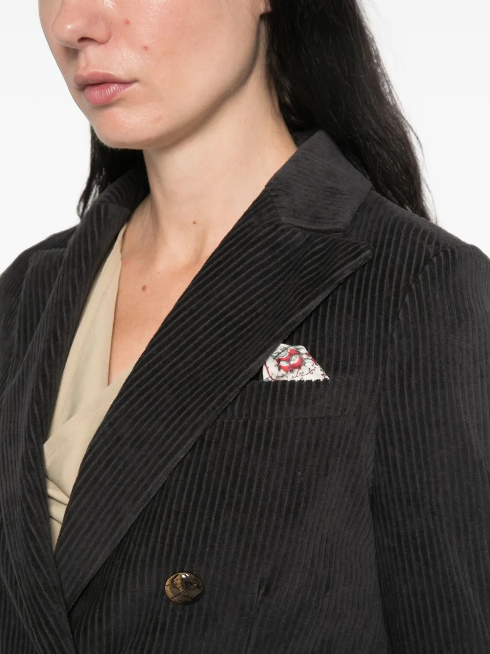 Cotton Double-Breasted Jacket sold by Wanan Luxury product image thumbnail 5
