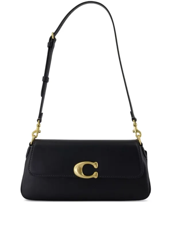 Jet Leather Shoulder Bag made by Coach