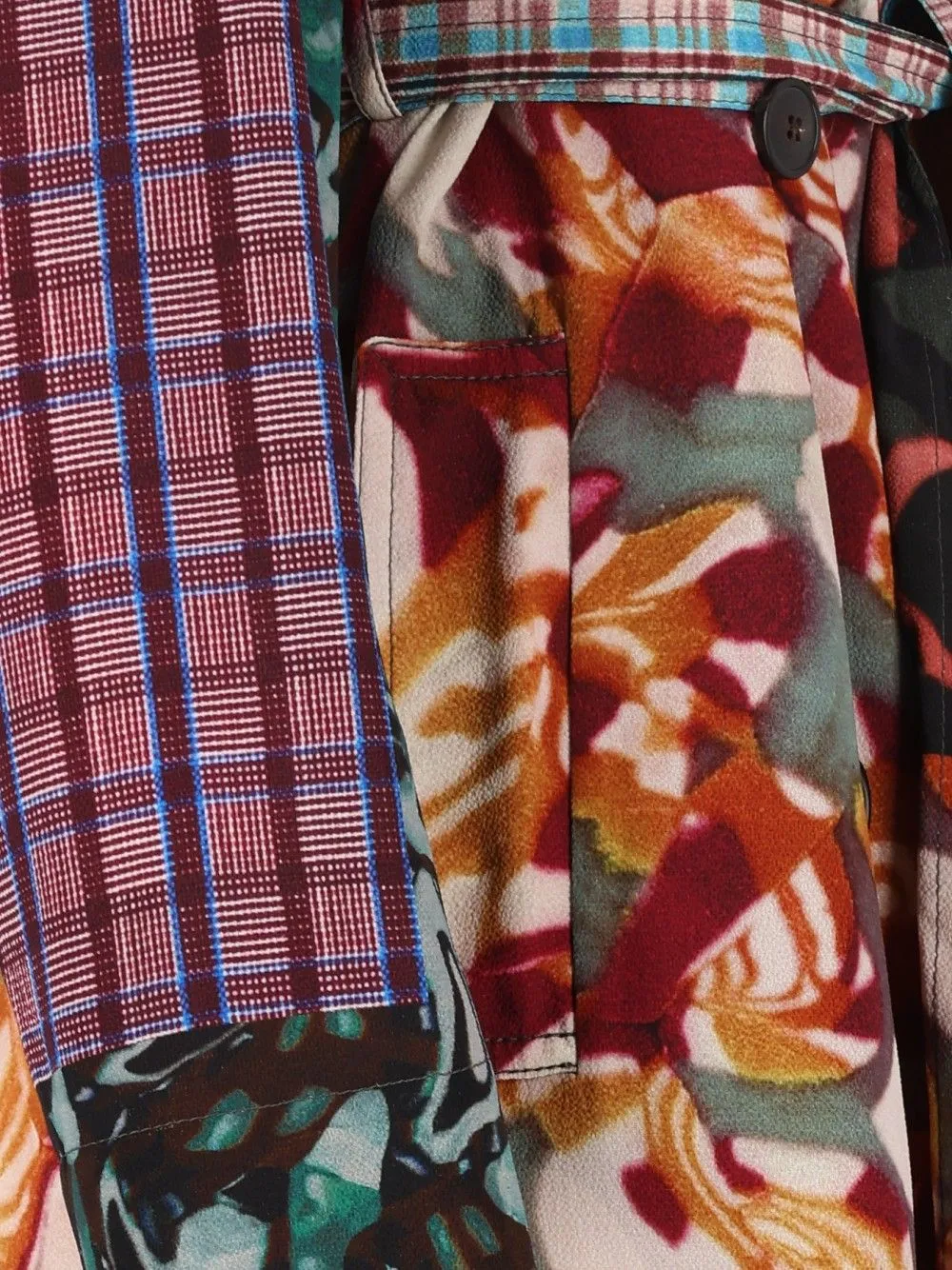 Rolana Multicolor Print Patchwork Trench Coats Multicolor sold by Wanan Luxury product image thumbnail 5