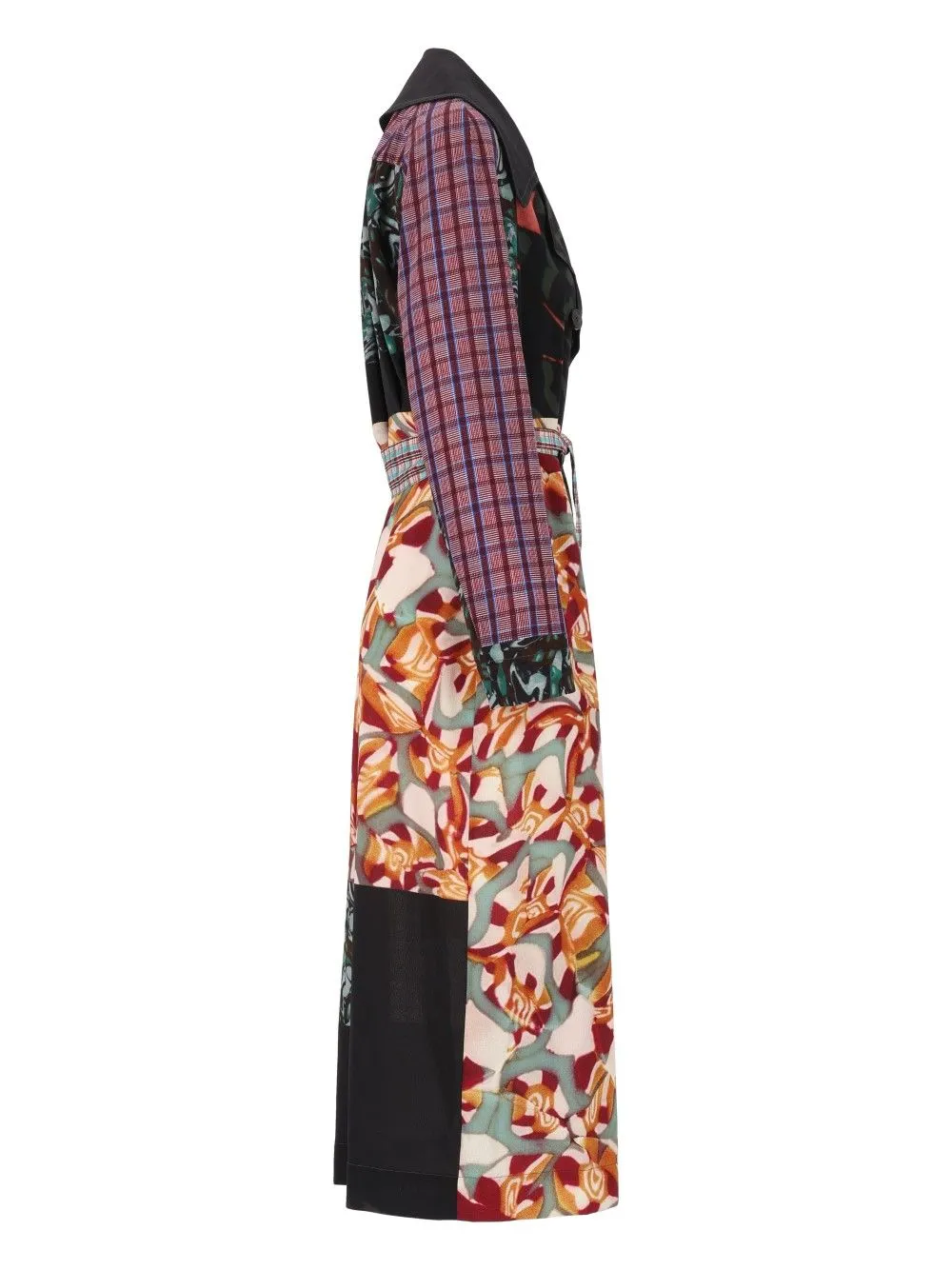 Rolana Multicolor Print Patchwork Trench Coats Multicolor sold by Wanan Luxury product image thumbnail 3