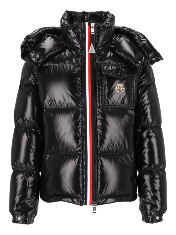 Montbeliard Short Down Jacket With Hood Jackets Black made by Moncler