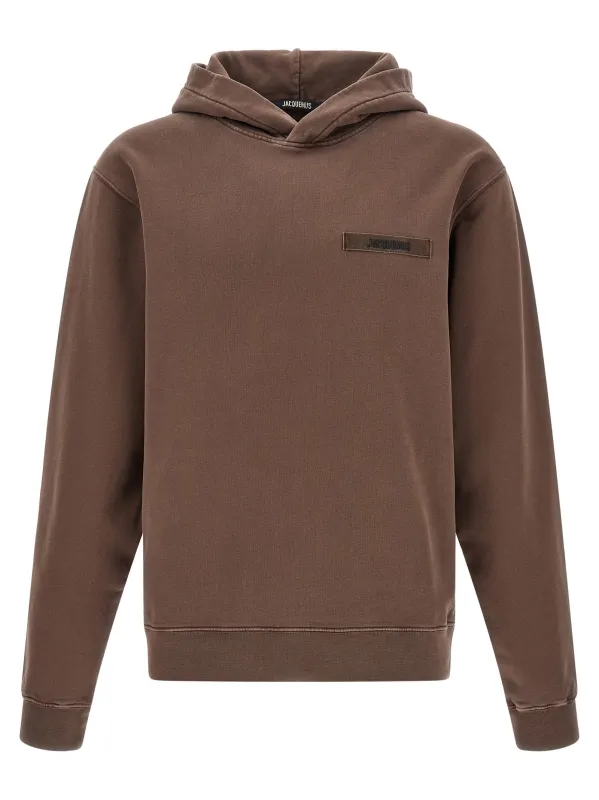 Le Hoodie Gros-Grain Sweatshirt Brown made by Jacquemus