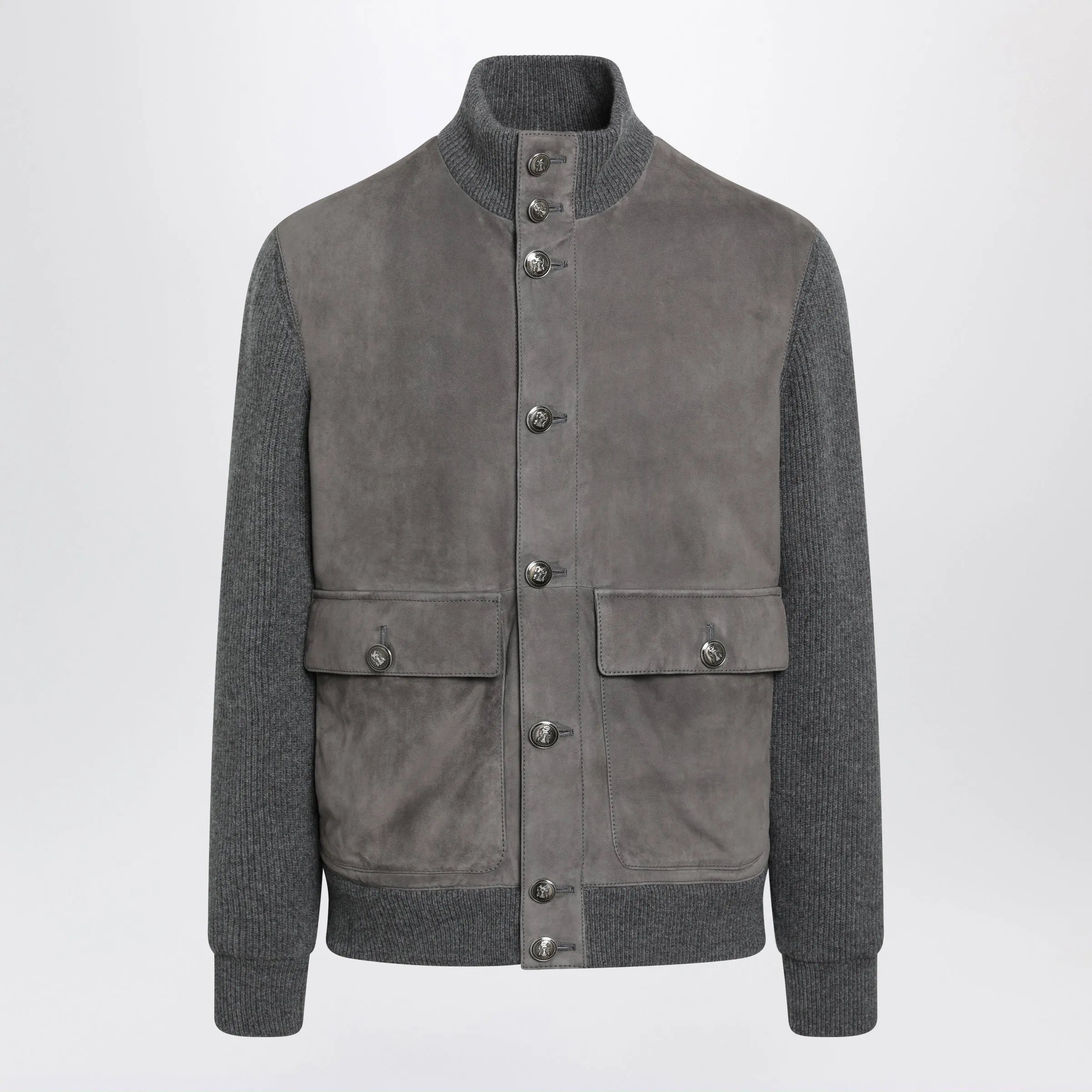 Steel Padded Leather And Cashmere Jacket sold by Wanan Luxury