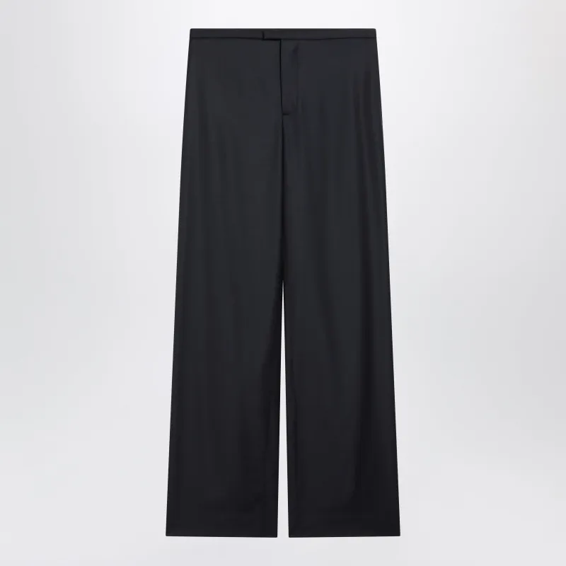 Blue Lightweight Wool Trousers made by Gucci