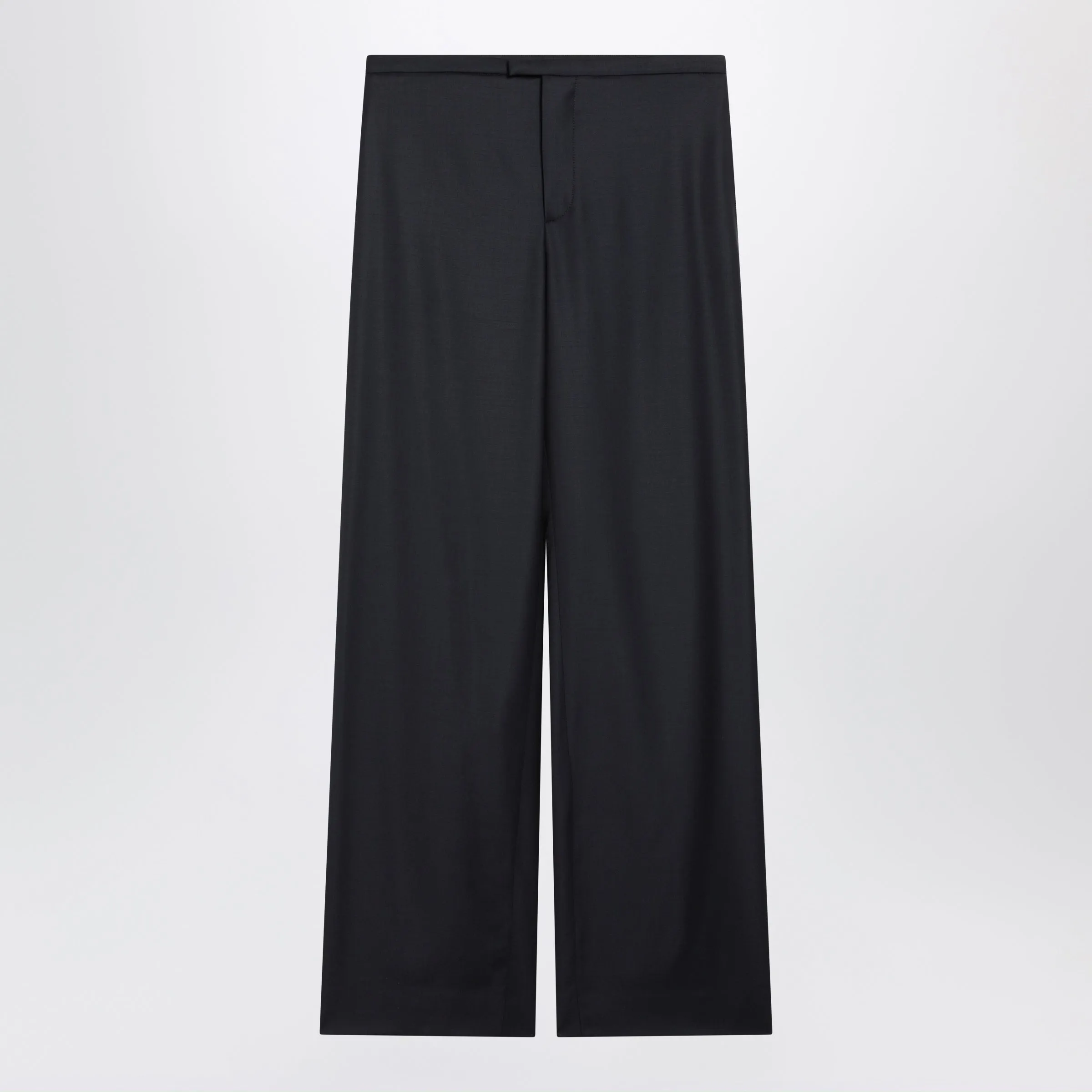 Blue Lightweight Wool Trousers sold by Wanan Luxury