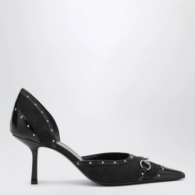 Savoy Black Gg Fabric Pumps made by Gucci
