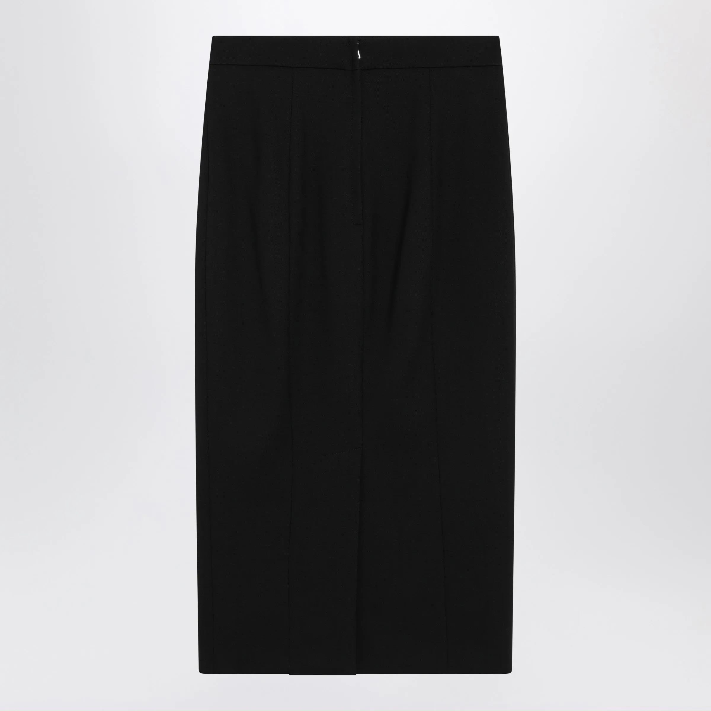 Black Midi Skirt In Virgin Wool sold by Wanan Luxury product image thumbnail 2