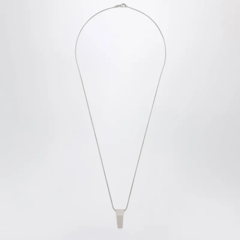 Palladium Brass Trunk Pendant Necklace made by Rick Owens