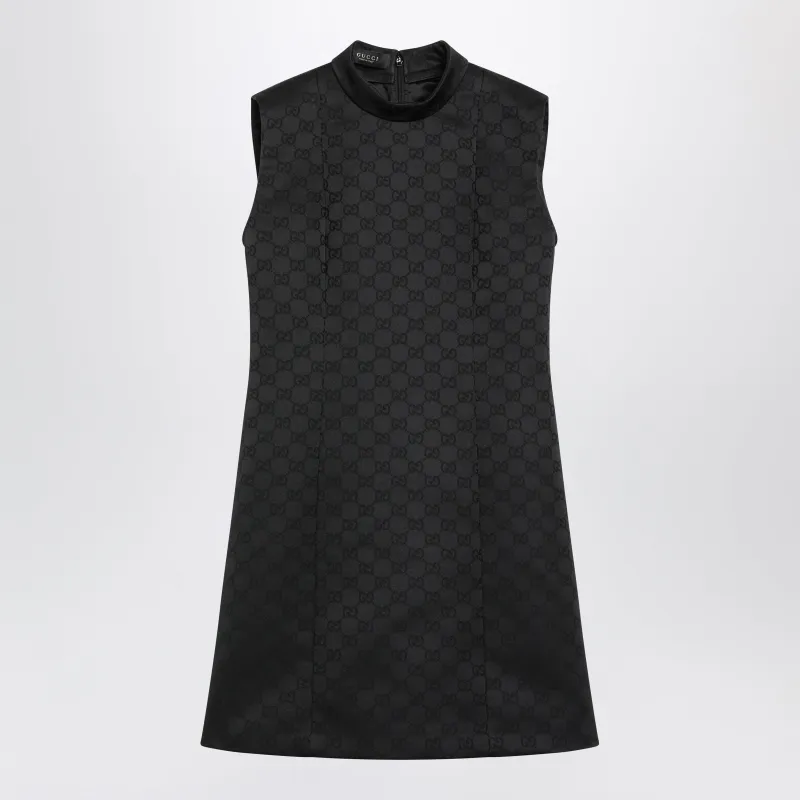 Black Gg Jacquard Viscose Dress made by Gucci