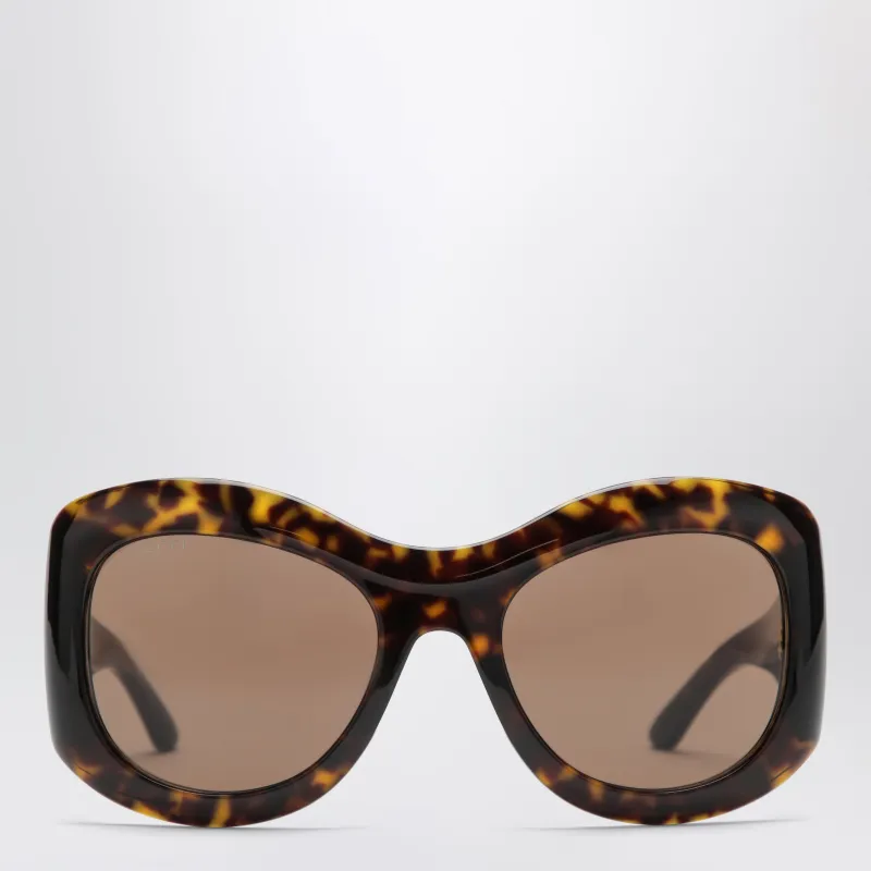 Round Havana Acetate Sunglasses made by Gucci