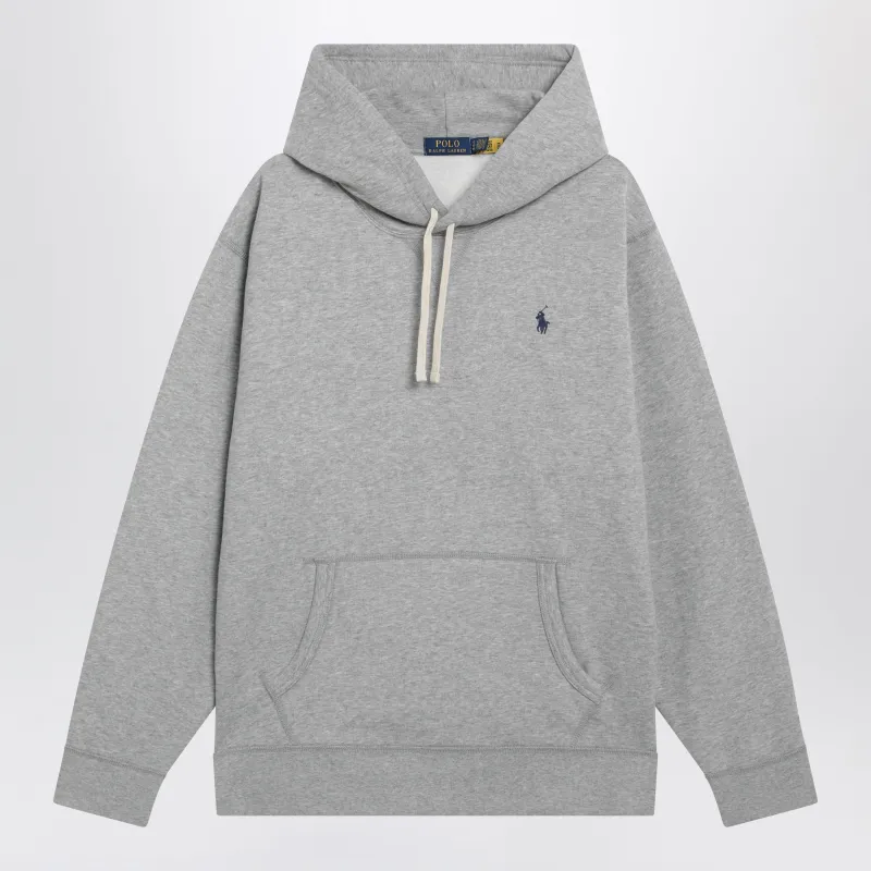 Grey Hoodie In Brushed Cotton made by Polo by Ralph Lauren