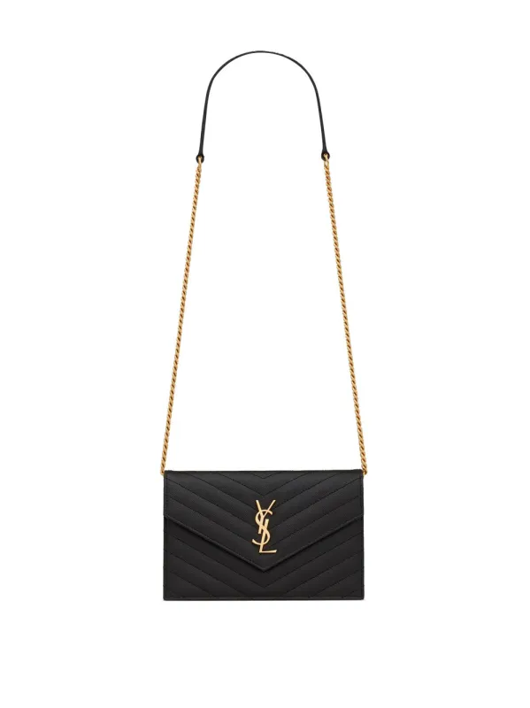 Cassandre Envelope Chain Wallet In Grain De Poudre Leather made by Yves Saint Laurent
