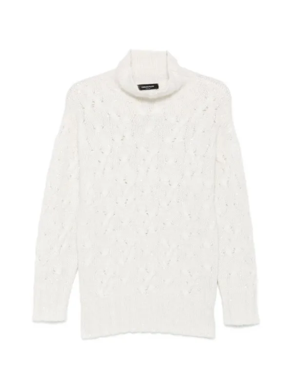 Wool Blend Turtle-Neck Sweater made by Fabiana Filippi