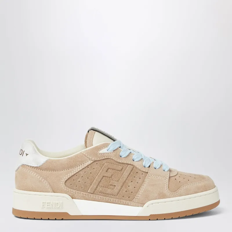 Fendi Match Low-Top Sneakers In Beige Suede made by Fendi