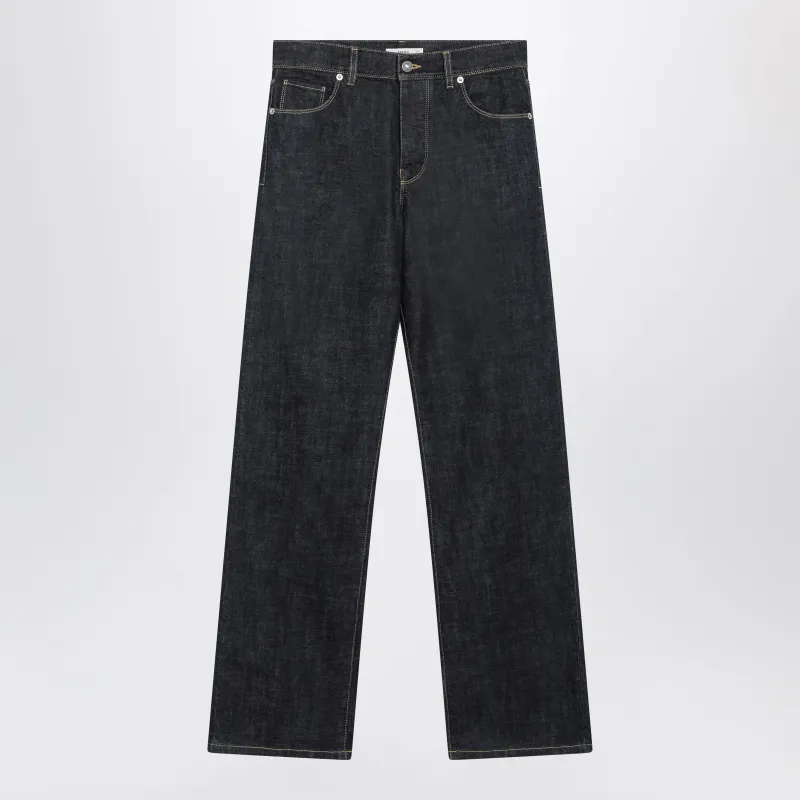 Faded Navy Blue Denim Jeans made by Fendi