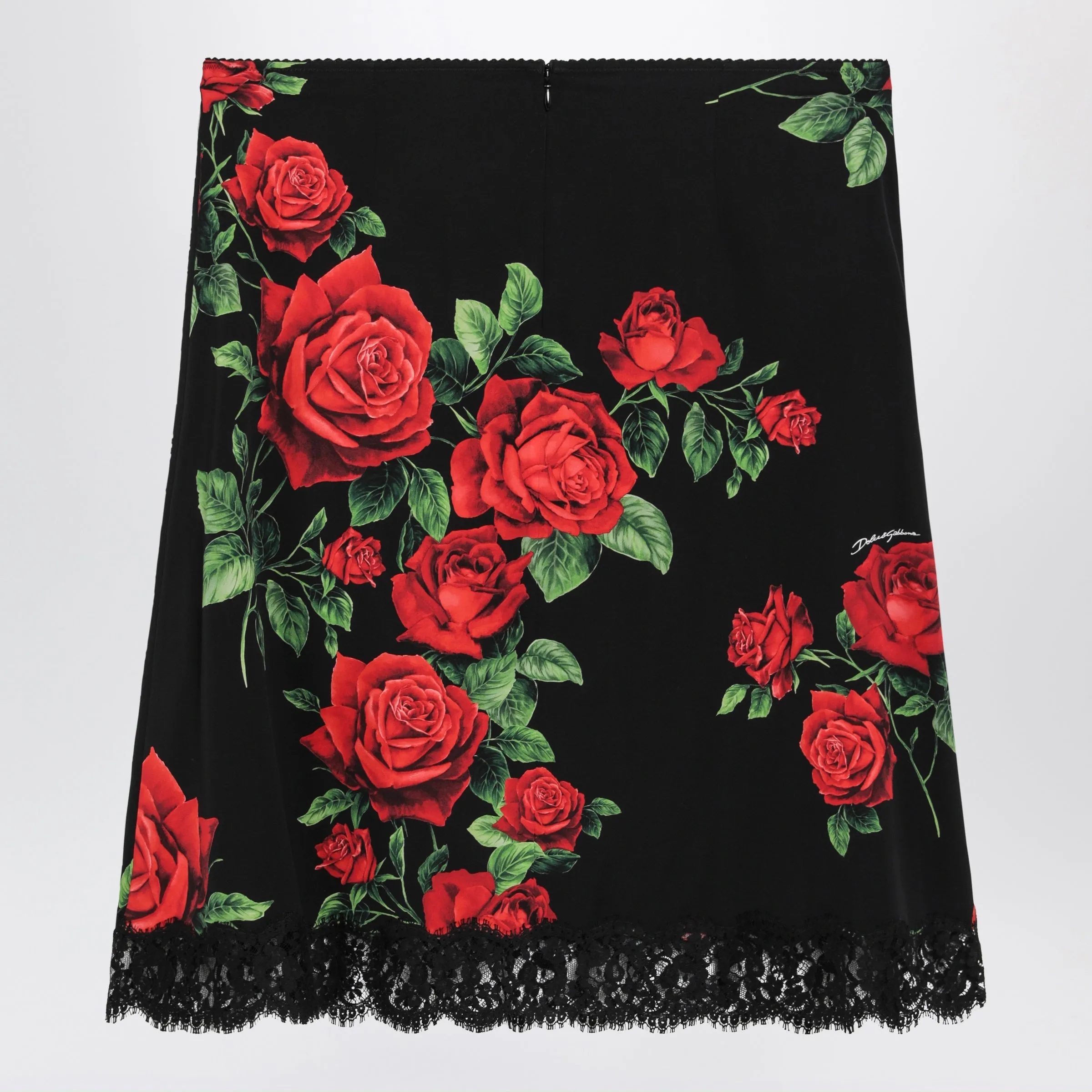 Floral-Pattern Skirt In Silk Blend And Lace sold by Wanan Luxury product image thumbnail 2
