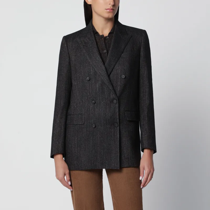 Double-Breasted Jacket With Herringbone Pattern made by Tagliatore