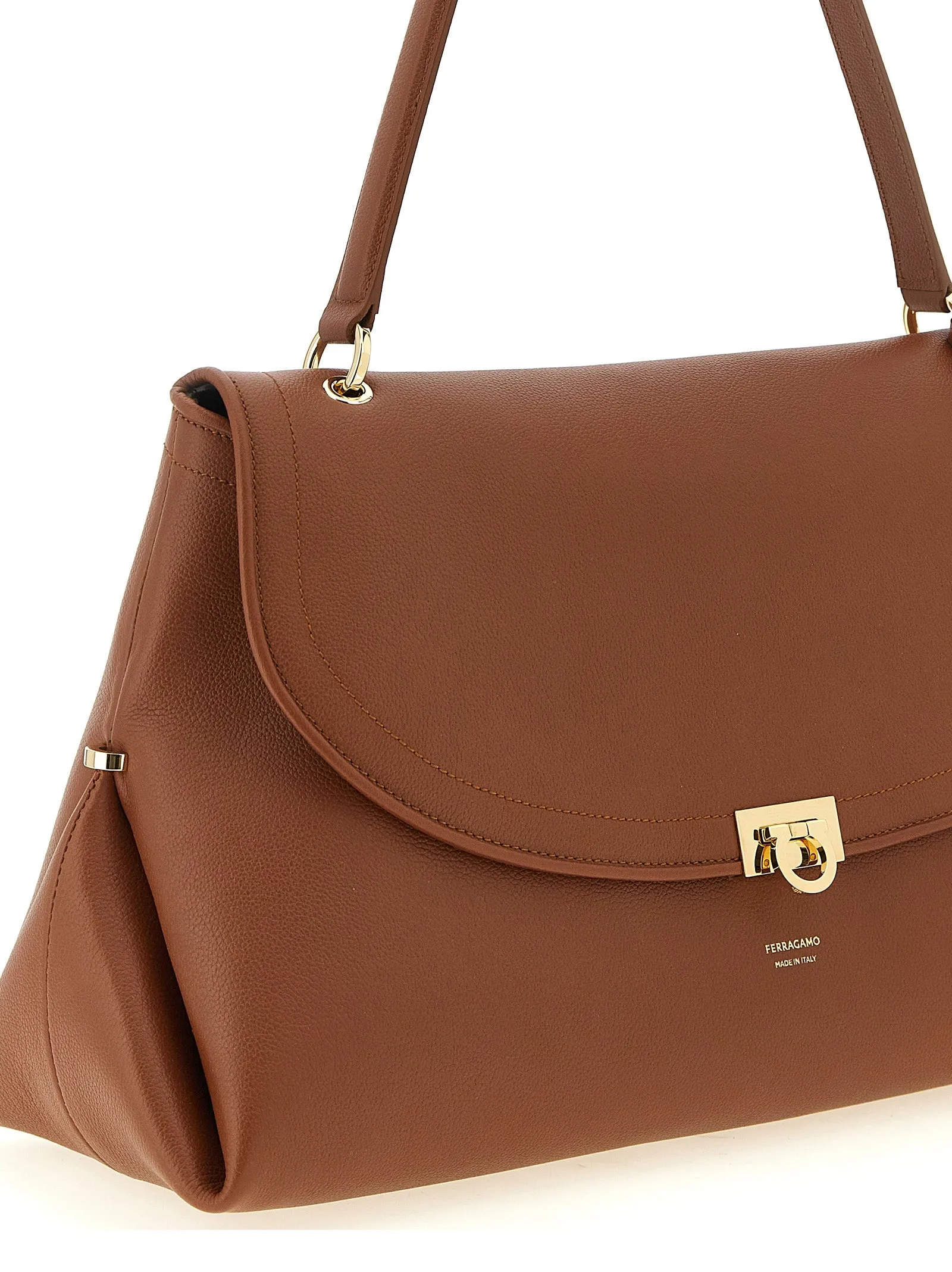 Ferragamo Sofia 2026 (L) Shoulder Bags Brown sold by Wanan Luxury product image thumbnail 3
