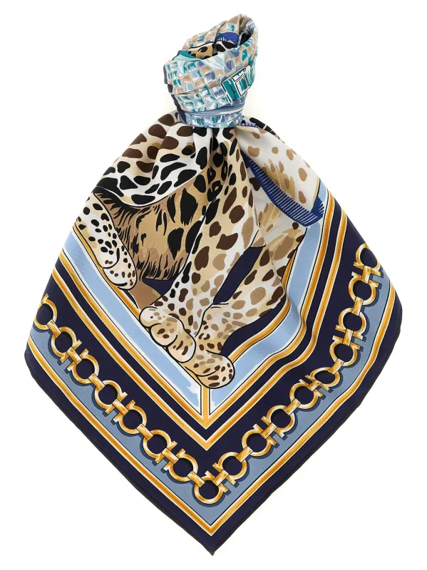 Felindra Scarves And Foulards Blue made by Salvatore Ferragamo