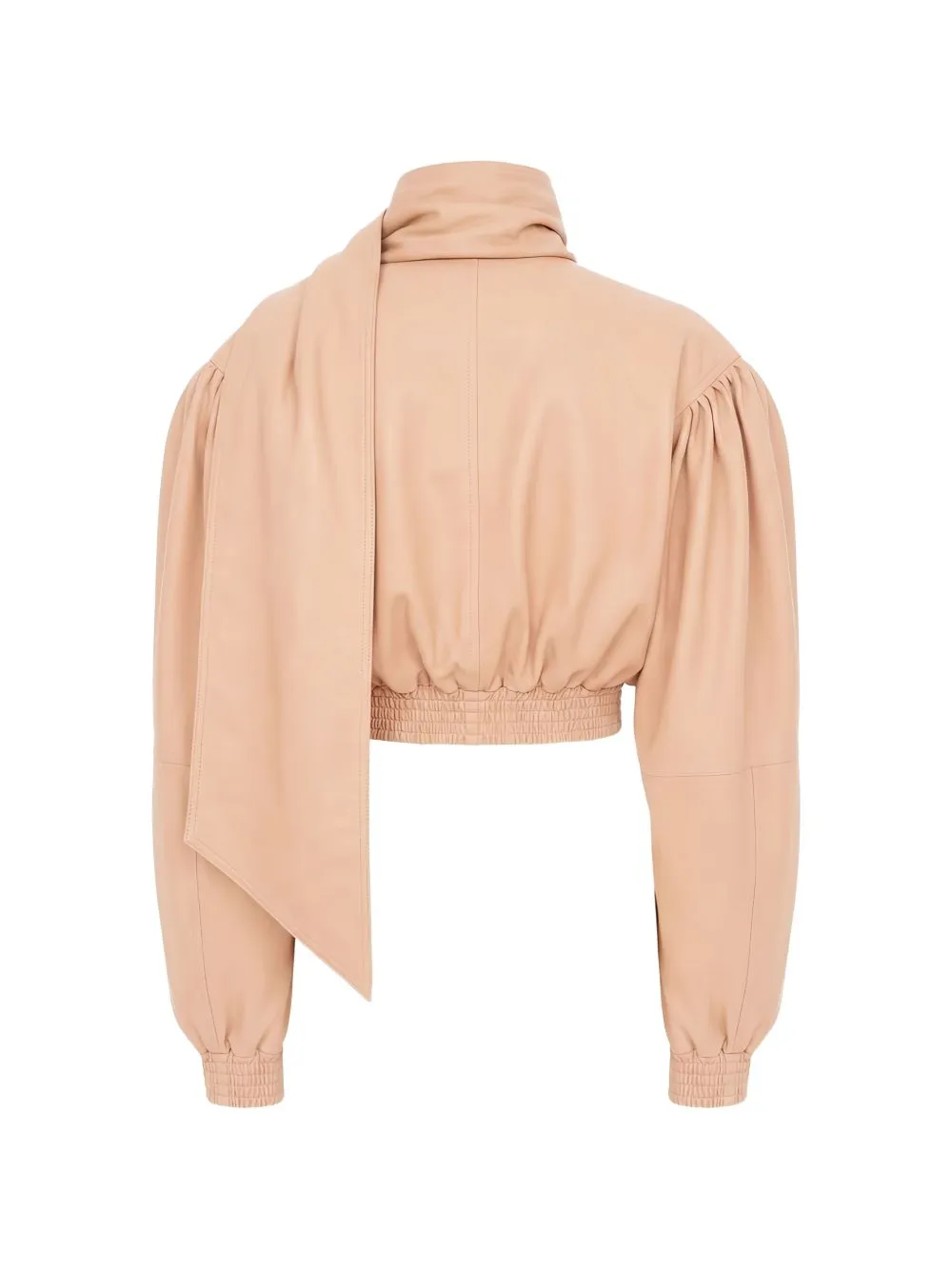 Scarfed Leather Jacket sold by Wanan Luxury product image thumbnail 2