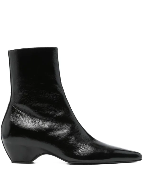 Sybil Leather Ankle Boots made by KHAITE