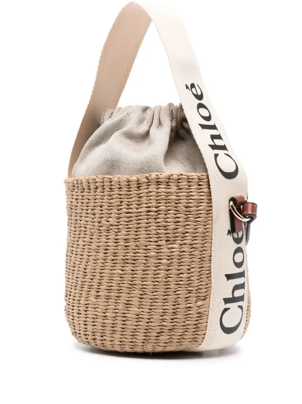 Wwoody Small Straw Bucket Bag made by Chloe