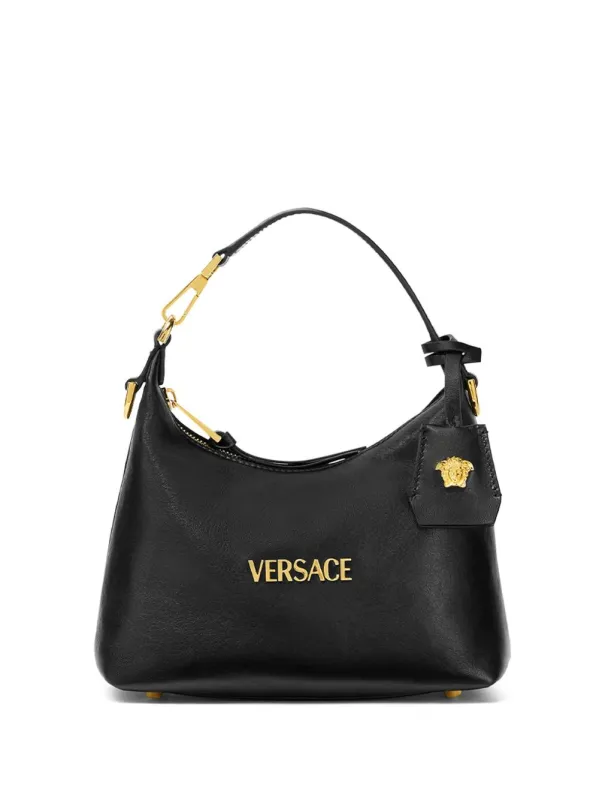Versace Tag Leather Hobo Bag made by Versace