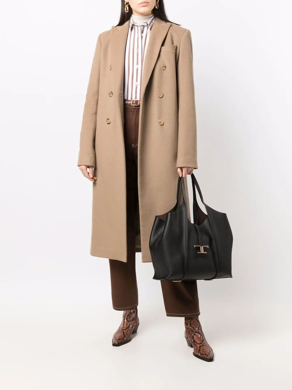 T Timeless Medium Leather Tote Bag sold by Wanan Luxury product image thumbnail 5