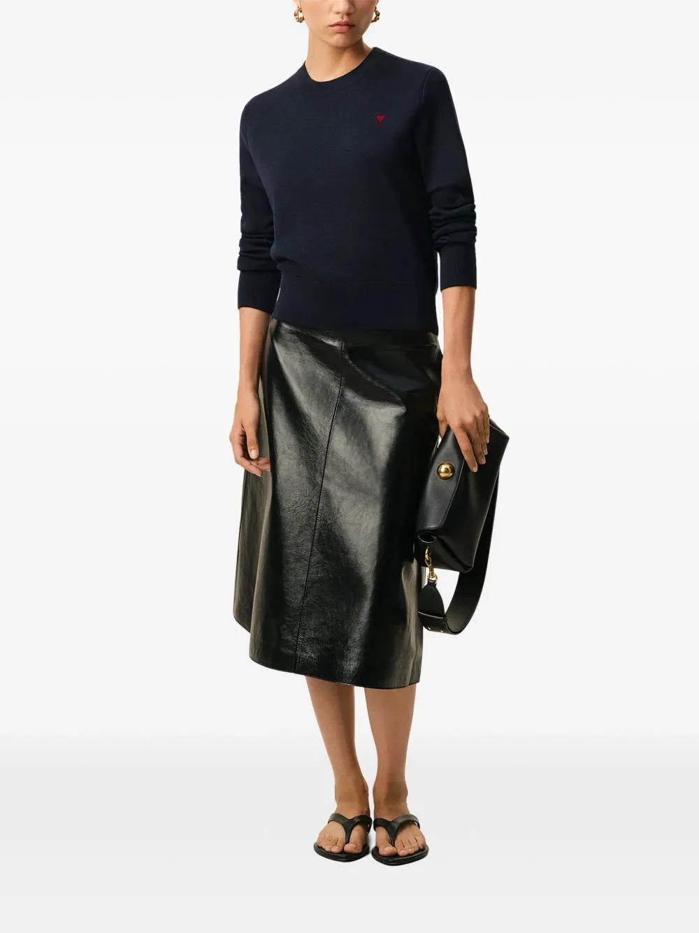 Ami De Coeur Wool Crewneck Sweater sold by Wanan Luxury product image thumbnail 5