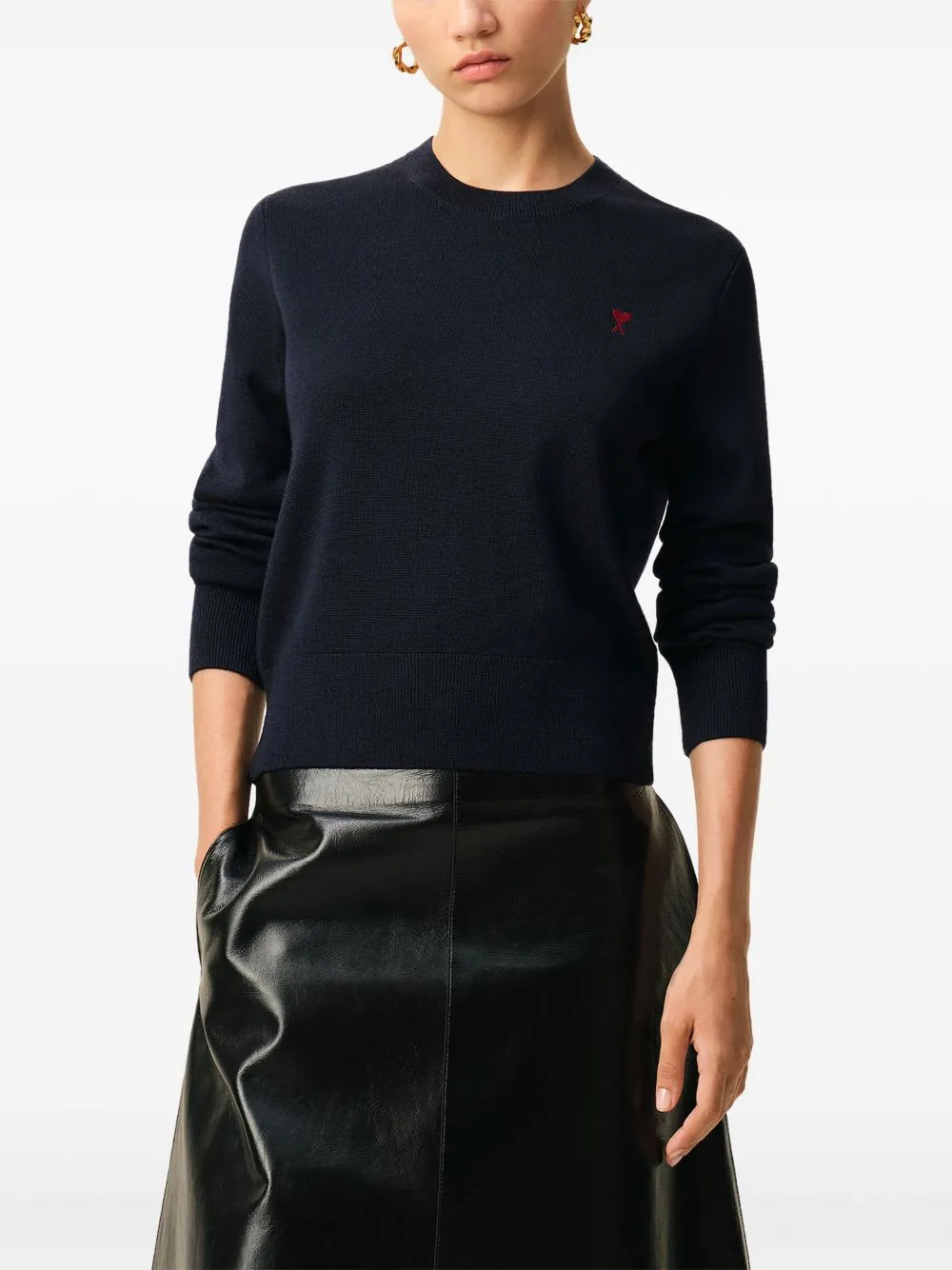 Ami De Coeur Wool Crewneck Sweater sold by Wanan Luxury product image thumbnail 4