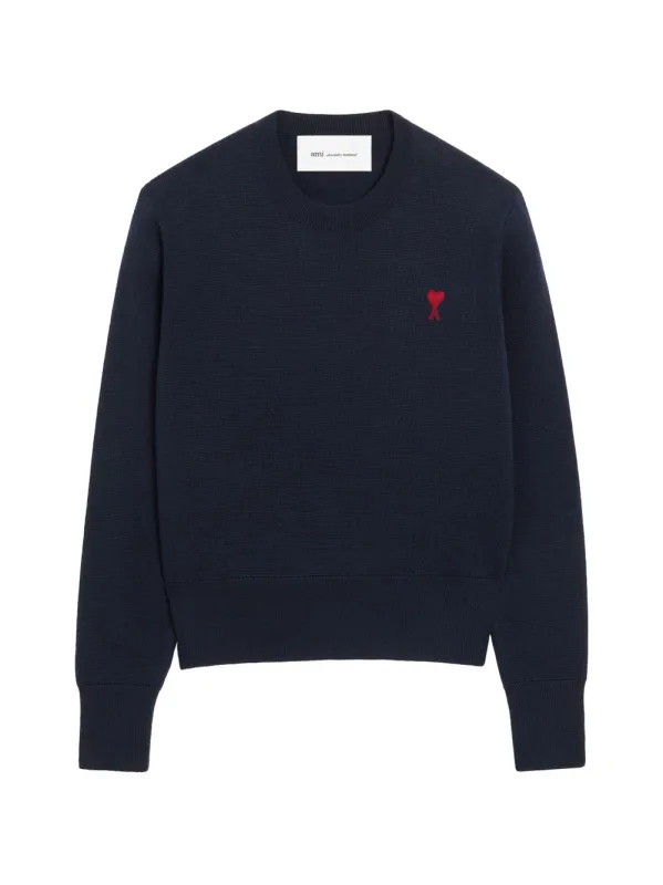 Ami De Coeur Wool Crewneck Sweater made by Ami