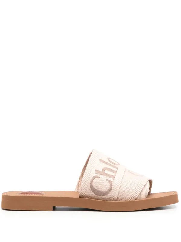 Woody Linen Sandals made by Chloe