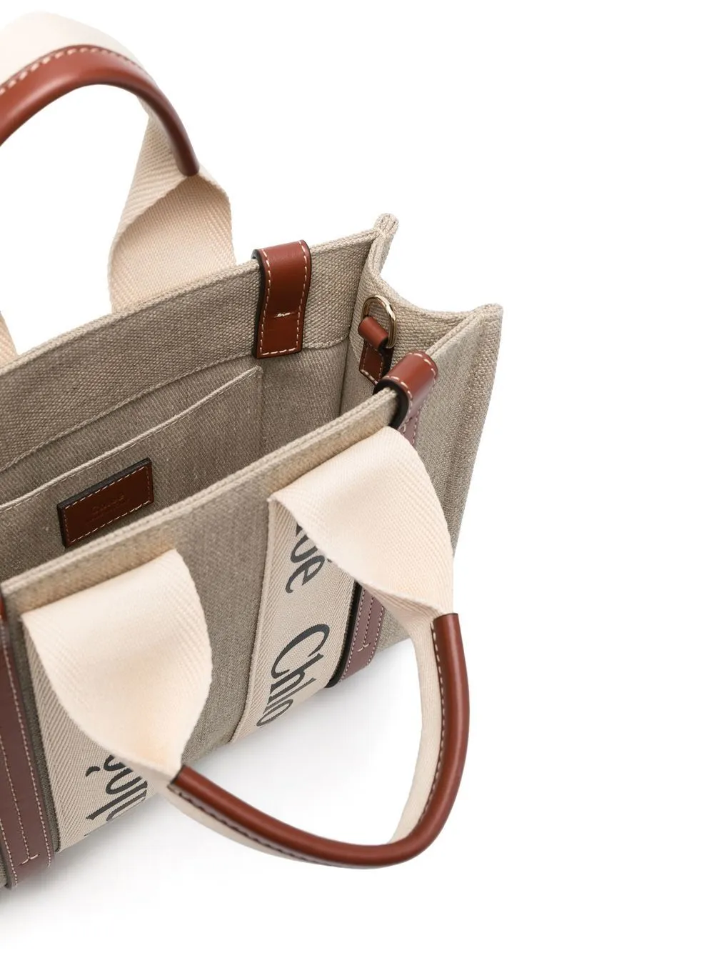 Woody Small Linen Tote Bag sold by Wanan Luxury product image thumbnail 5
