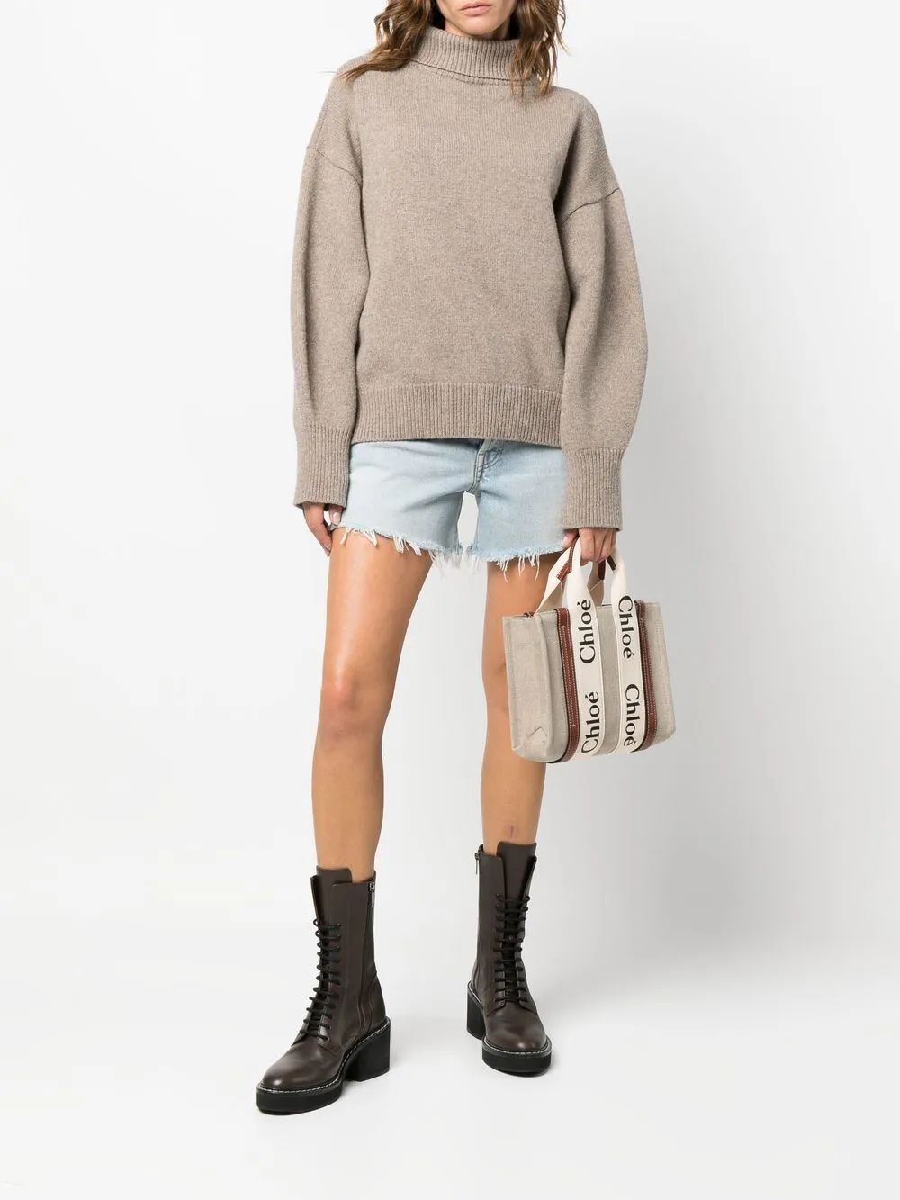 Woody Small Linen Tote Bag sold by Wanan Luxury product image thumbnail 2