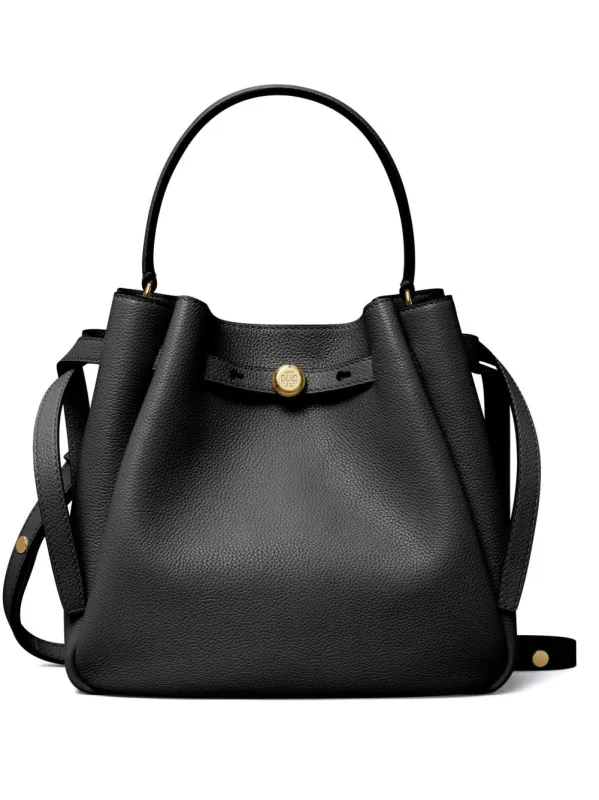 Romy Leather Bucket Bag made by Tory Burch