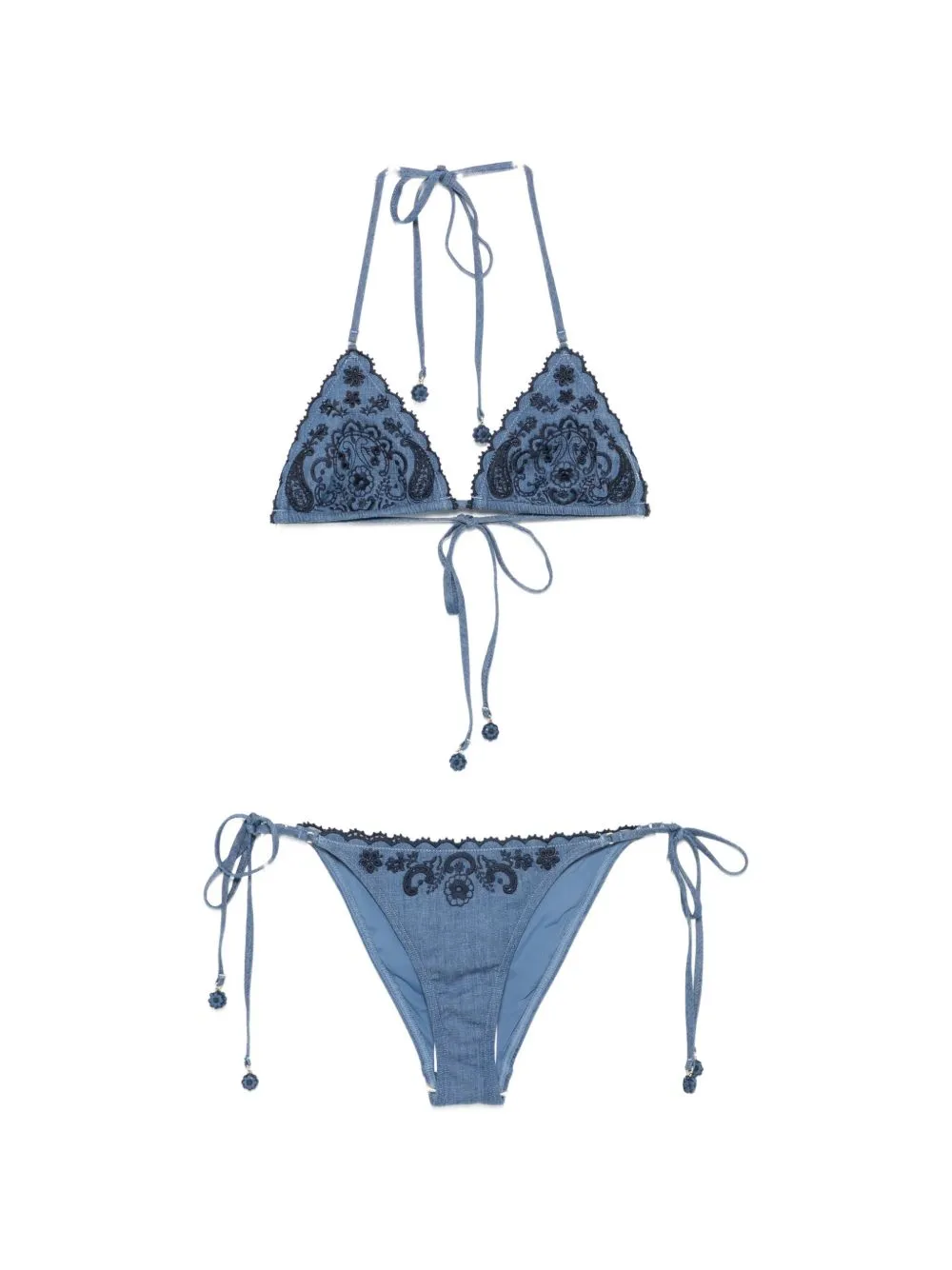 Aster Denim Bikini Set sold by Wanan Luxury