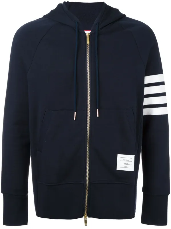 Cotton Zipped Hoodie made by Thom Browne