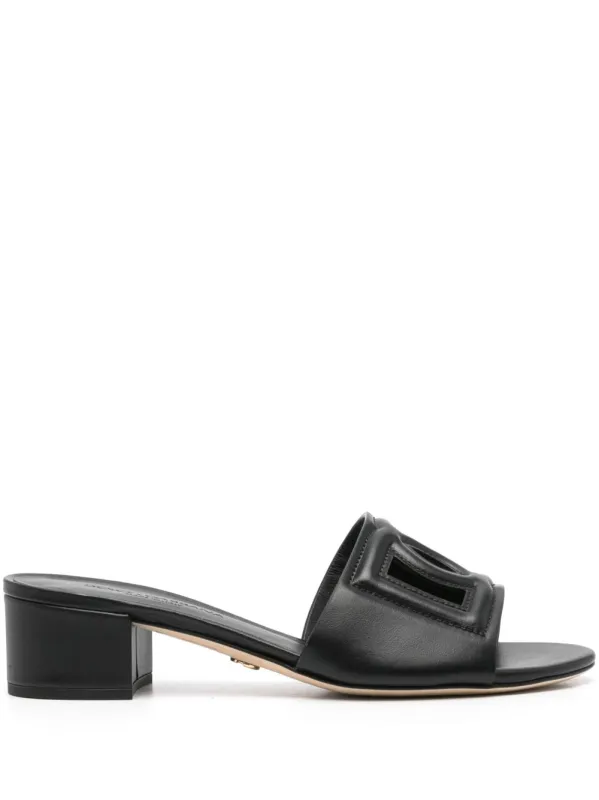 Dg Logo Leather Mules made by Dolce & Gabanna