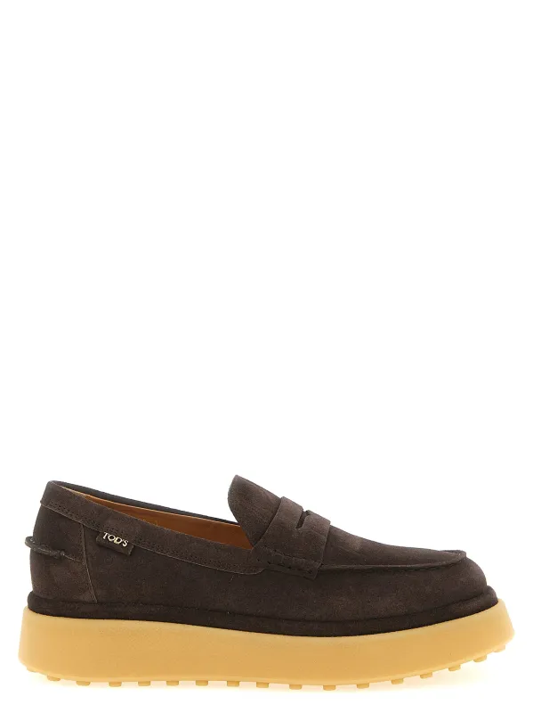 Suede Loafers Brown made by Tod's