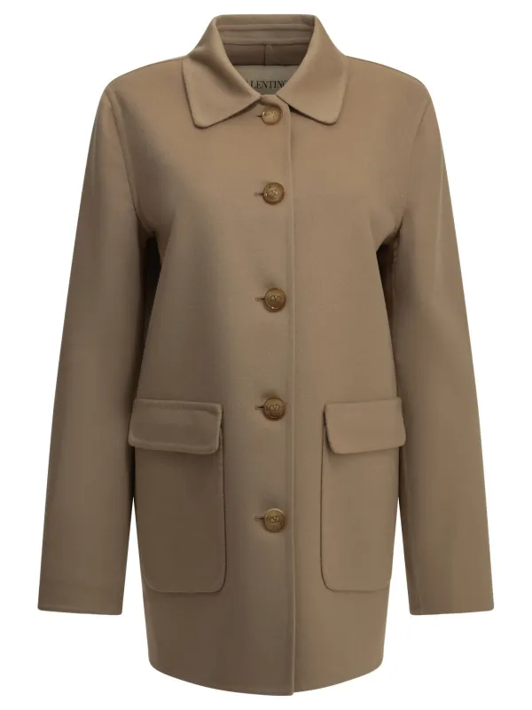 Vlogo Jackets And Coats Beige made by Valentino Garavani