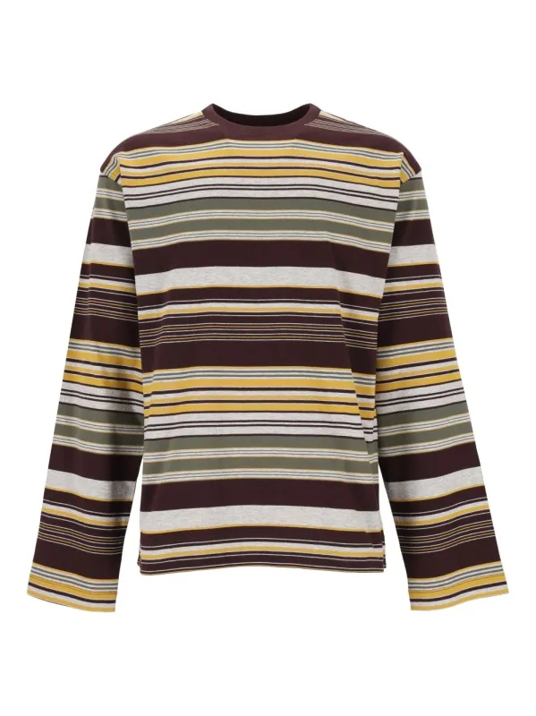 Printed Stripes L/S T-Shirt Bordeaux made by Dries Van Noten