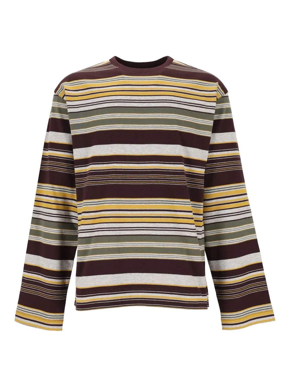 Printed Stripes L/S T-Shirt Bordeaux sold by Wanan Luxury