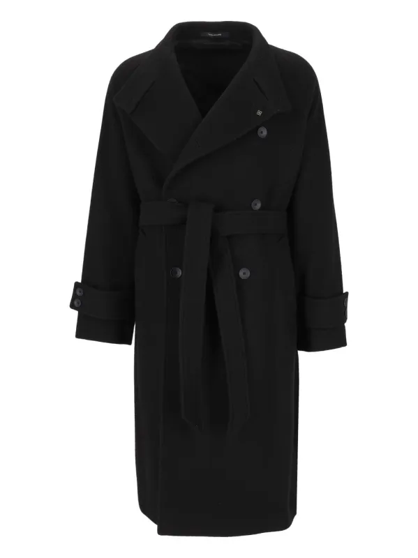 Cappotto Heron 78 Lana 22 Poliammide Coats Black made by Tagliatore