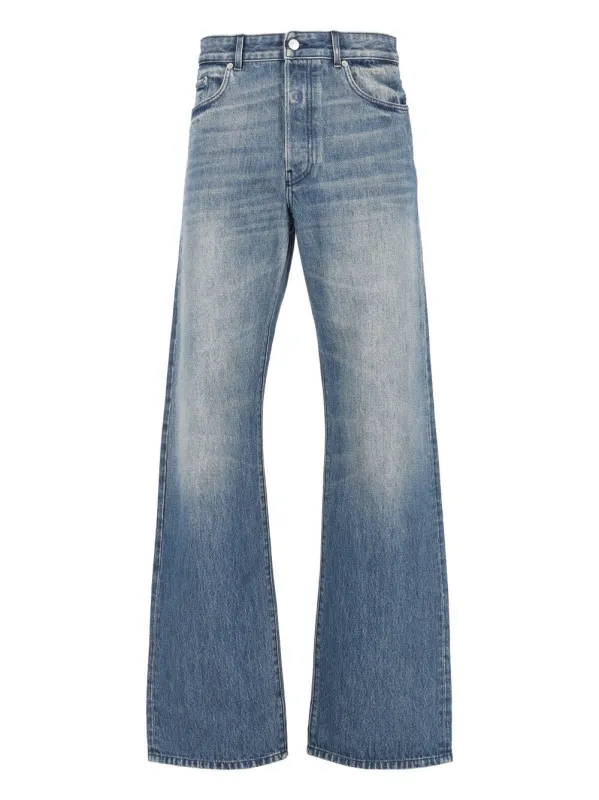 Peyter Midweight Stone Wash 5 Pocket Relaxed Fit Denim Blue made by Dries Van Noten